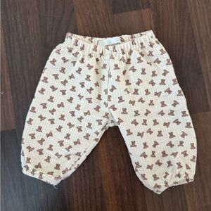 Zara Baby Teddy Bear Pants 0-1 months